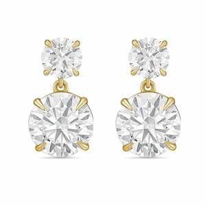 NEW DIANA M JEWELS women's round lab-grown diamond stud earrings (20.00 ct tcw)